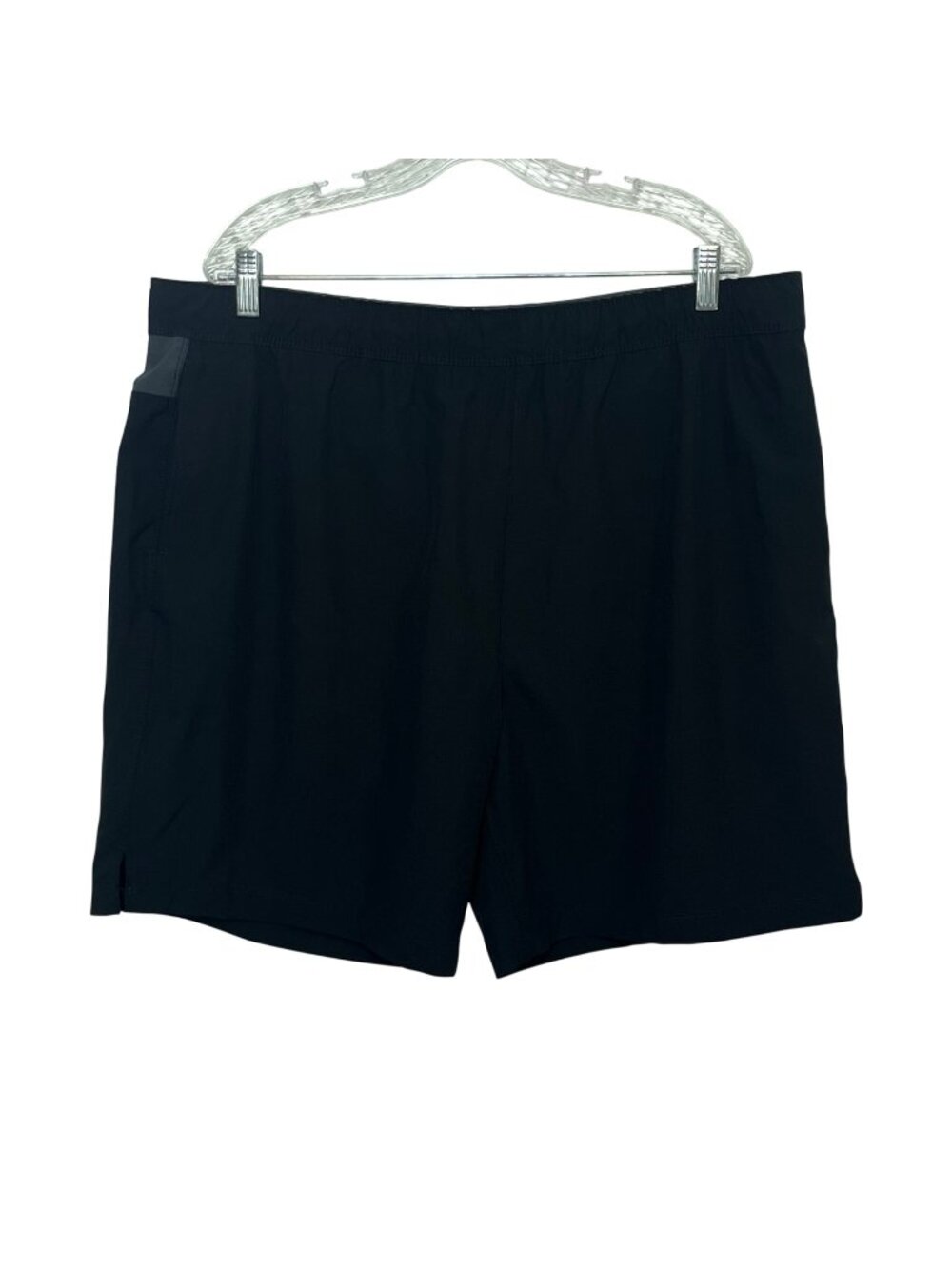 Speedo Swim Shorts Trunks Mens XXL Black Mesh Lining Adjustable Waist Pocket